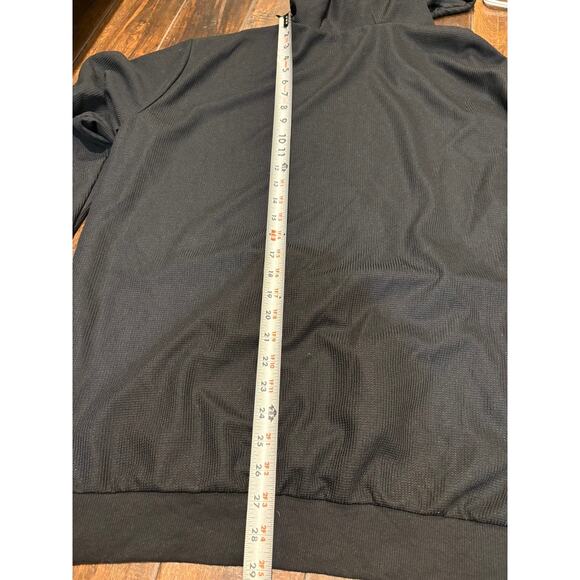 NWT COOFANDY Men's Black Waffle Knit Hoodie Pullover Sweater XXL - Picture 7 of 13